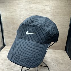 Nike Dri Fit Hat Black Strapback Unisex Adult Tennis Running Golf Mesh Logo