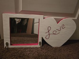 Mirror With Coat Hooks