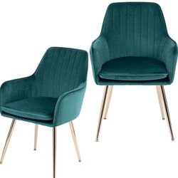 (2) Velvet Dining Chairs