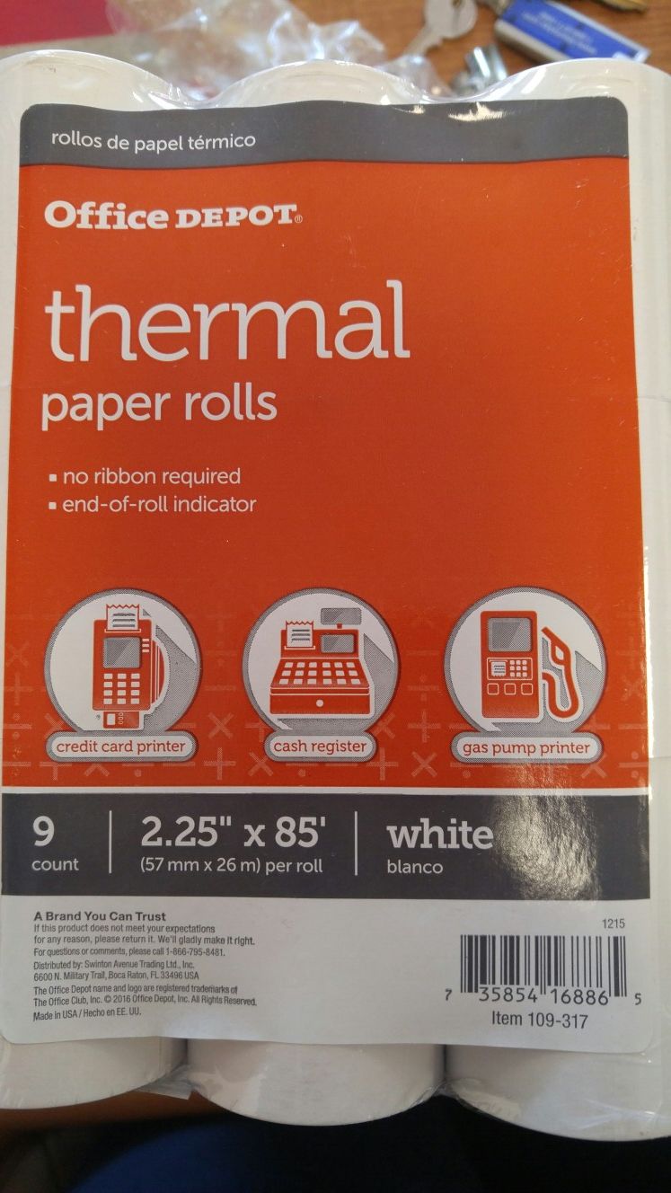 Thermal paper rolls 5 packs