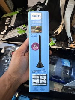 Philips Portable HD TV Antenna, New, Damaged Box