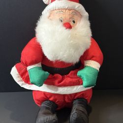 Plush Santa Claus 8" Figurine Handcrafted Look Vintage Christmas Decor