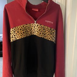 Supreme Leopard Half Zip