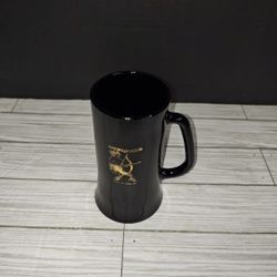 TIARA EXCLUSIVES Black Glass COLD Beverage Mug Sagittarius Archer Zodiac Tankard