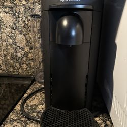 Nespresso VertuoPlus Coffee Maker + pull out capsule organizer w/ glass top