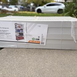 HDX Heavy Duty 5-Tier Easy Assembly Multi-purpose Plastic Garage Storage Shelving Unit