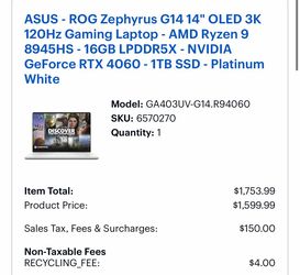 Rog Zephyrus  G14 / 4060