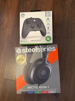 Xbox Gaming Bundle – PowerA Wired Controller + SteelSeries Arctis Nova 1 Headset (New)