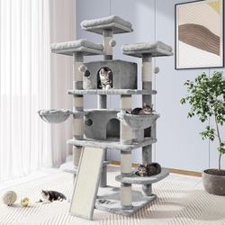 O26 $85  68-Inch Multi-Level Cat Tree House with Condo