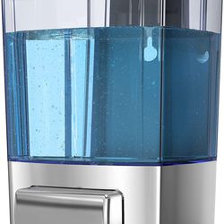 Wall Mounted Soap Dispenser - Hand Manual Kitchen Bathroom Soap Dispenser with Anti-Leakage Nozzle Container for Liquid/Gel/Shampoo/Shower Gel/Conditi