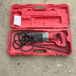 Electric Milwaukee Sawzall With Case In Great Condition 