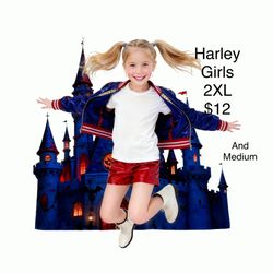 Harley Quinn Girls Costume 2XL Cosplay Halloween Joker  Suicide Squad