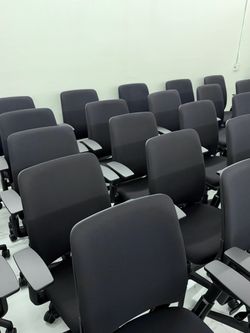 LIKE NEW CONDITION STEELCASE AMIA CHAIRS BLACK FABRIC, FULLY LOADED WITH LUMBAR SUPPORT! 100+ AVAILABLE IN STOCK! $400 EACH