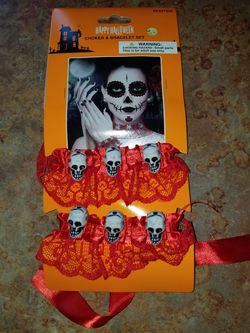 Day of the Dead choker and bracelet