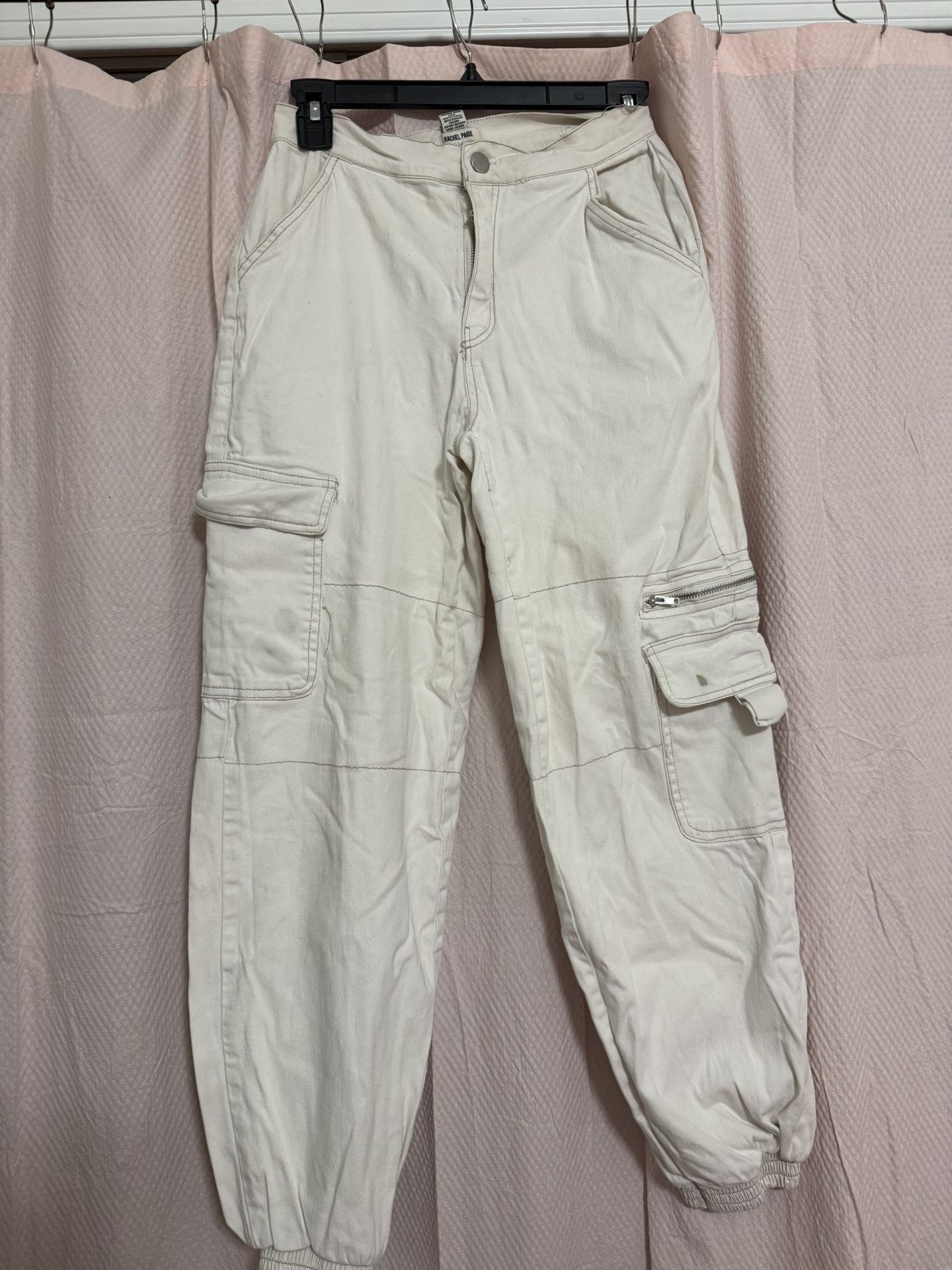 Rachel Paige White Cargo Pants Size S