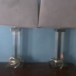 Modern Duo Lamp Pair For Nightstand 