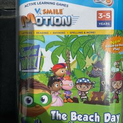 Vtech V. Smile V-Motion Active Learning System The Beach Day Mystery 