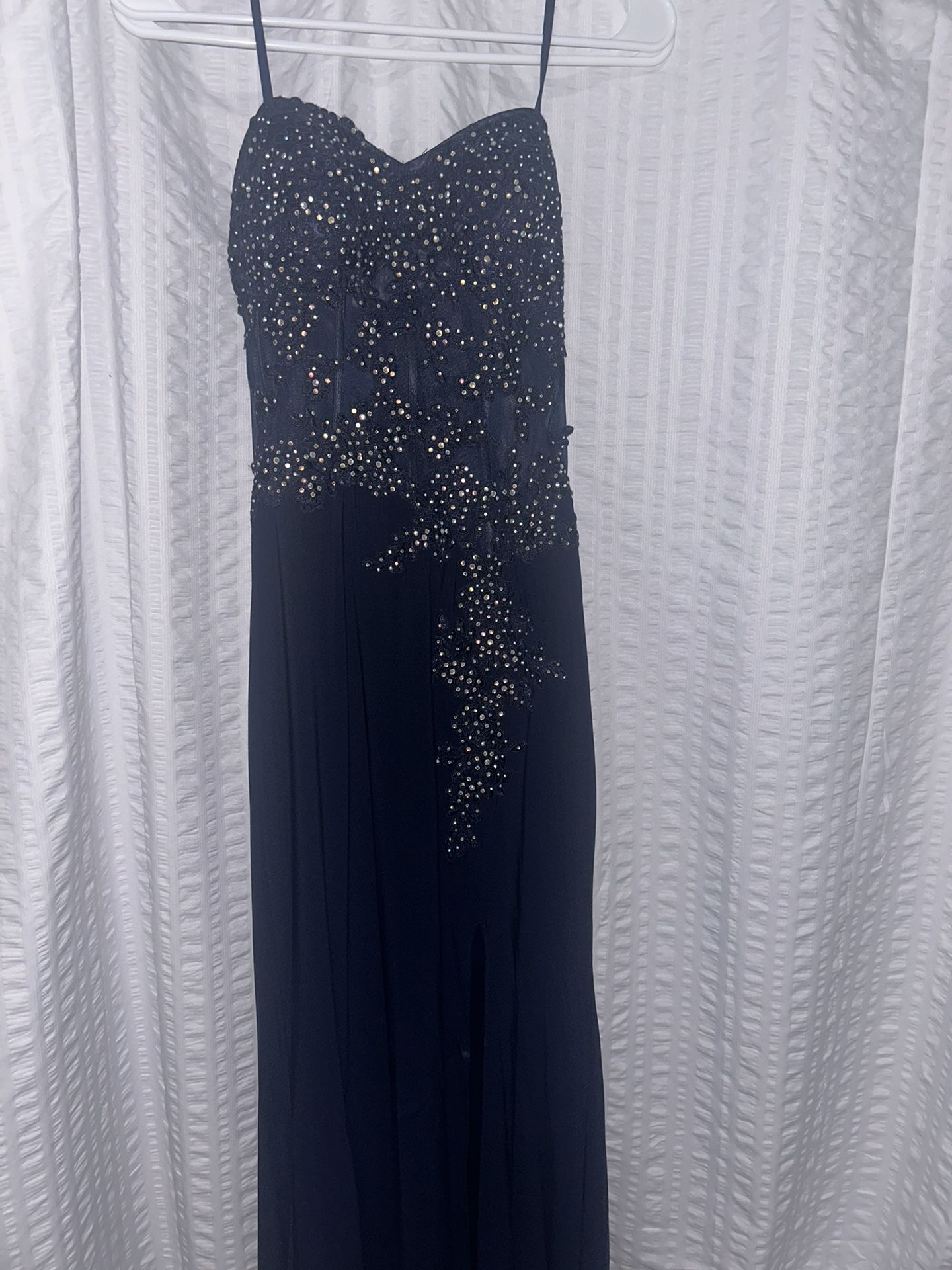 Windsor Strapless Blue Prom Dress 
