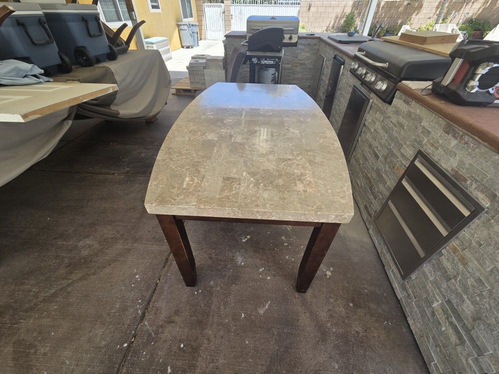 Dining Table With Granite Top And 6 Chairs