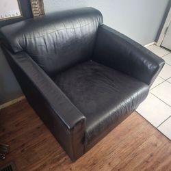 Black leather chairs