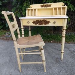 Antique L. Hitchcock desk and chair