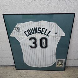 Craig Counsell Framed Autographed Jersey