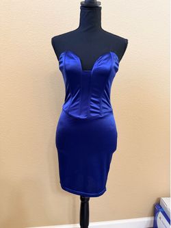BNWT Blue Fashion Nova Dress size small