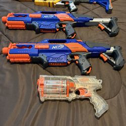4 Nerf Guns