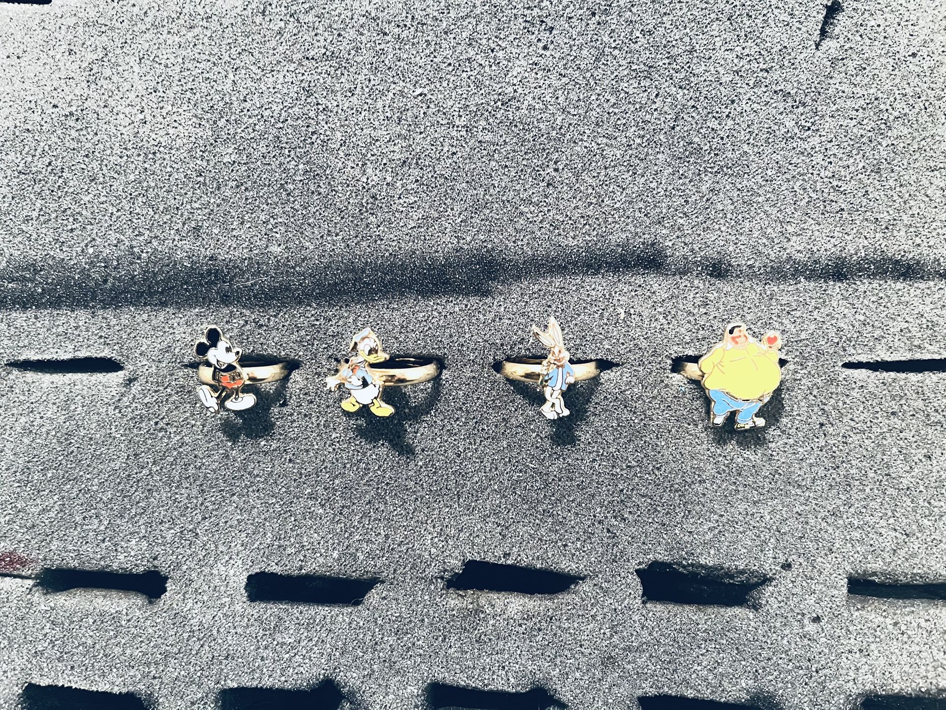 Vintage Walt Disney Production Adjustable Rings. 