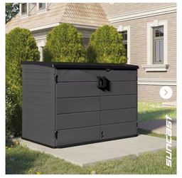 Stow-Away 4 ft. W x 6 ft. D Plastic Resin Horizontal Storage Shed (22 sq. ft.) in Peppercorn (Gray)