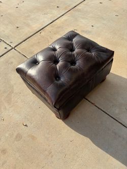 Leather ottoman