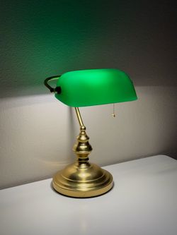 Vintage Brass Bankers Lamp