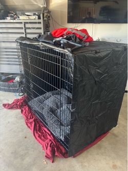 XXL Dog Crate, Mat & Cover