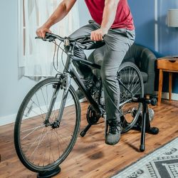 Alpcour Portable Bike Trainer Stand Fluid Flywheel 