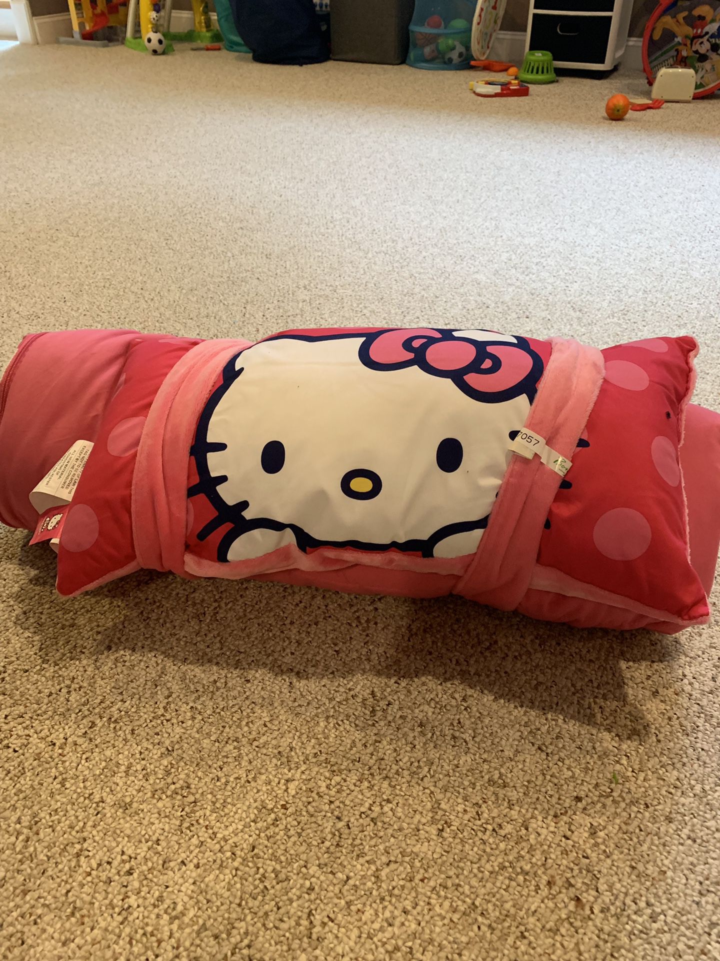 Hello kitty sleeping bag and pillow