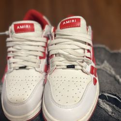AMIRI Red And White Skel Top Low