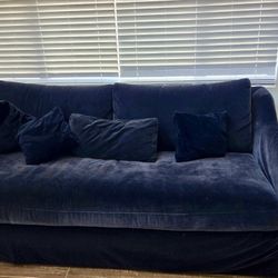 navy blue couch (comes with side chair)