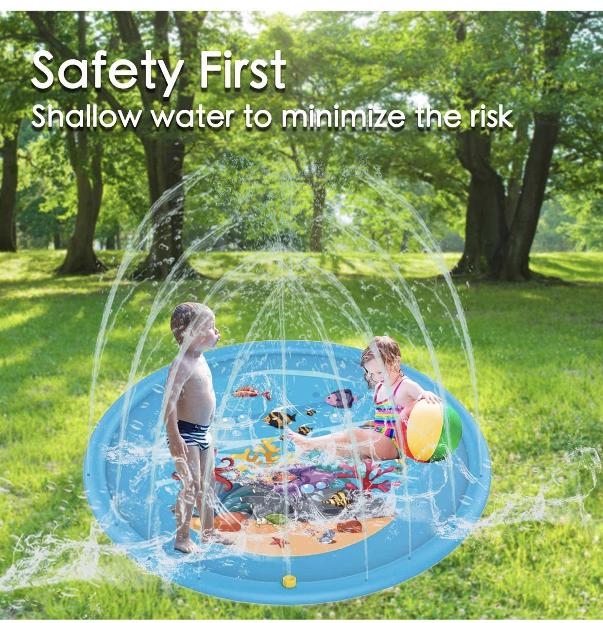 inflatable sprinkler splash pad for kiddos