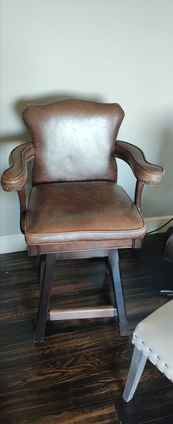Leather barstool