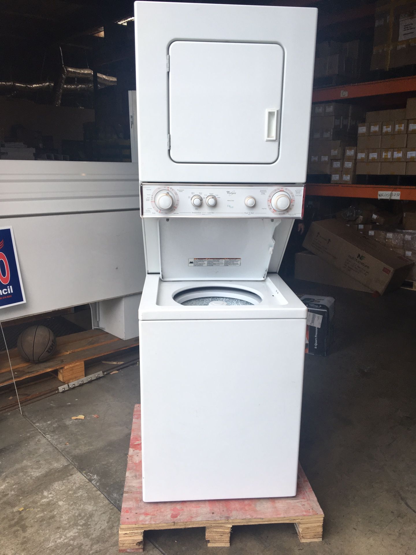 Whirlpool LTG5243DQ 24" Combination Washer/Gas Dryer - White