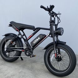 Brand new e-bike 750w 48v 17.5ah, top speed 28 mph. Full suspension, with chain lock, phone holder, foot pegs,  electric bike 