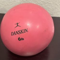 Danskin 6 lb. Medicine Toning Ball soft weighted exercise red