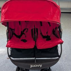 Joovy Scooter X2 Side by Side Double Stroller Red