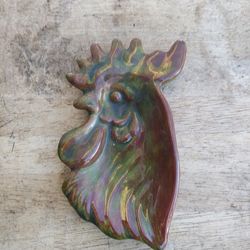 Vintage ceramic rooster plate