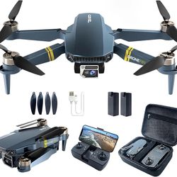 Brushless Super Endurance Foldable Drone with Camera for Beginners–60+ min Flight Time, WiFi FPV Quadcopter with 120°Wide-Angle 2K HD Camera, Brushles