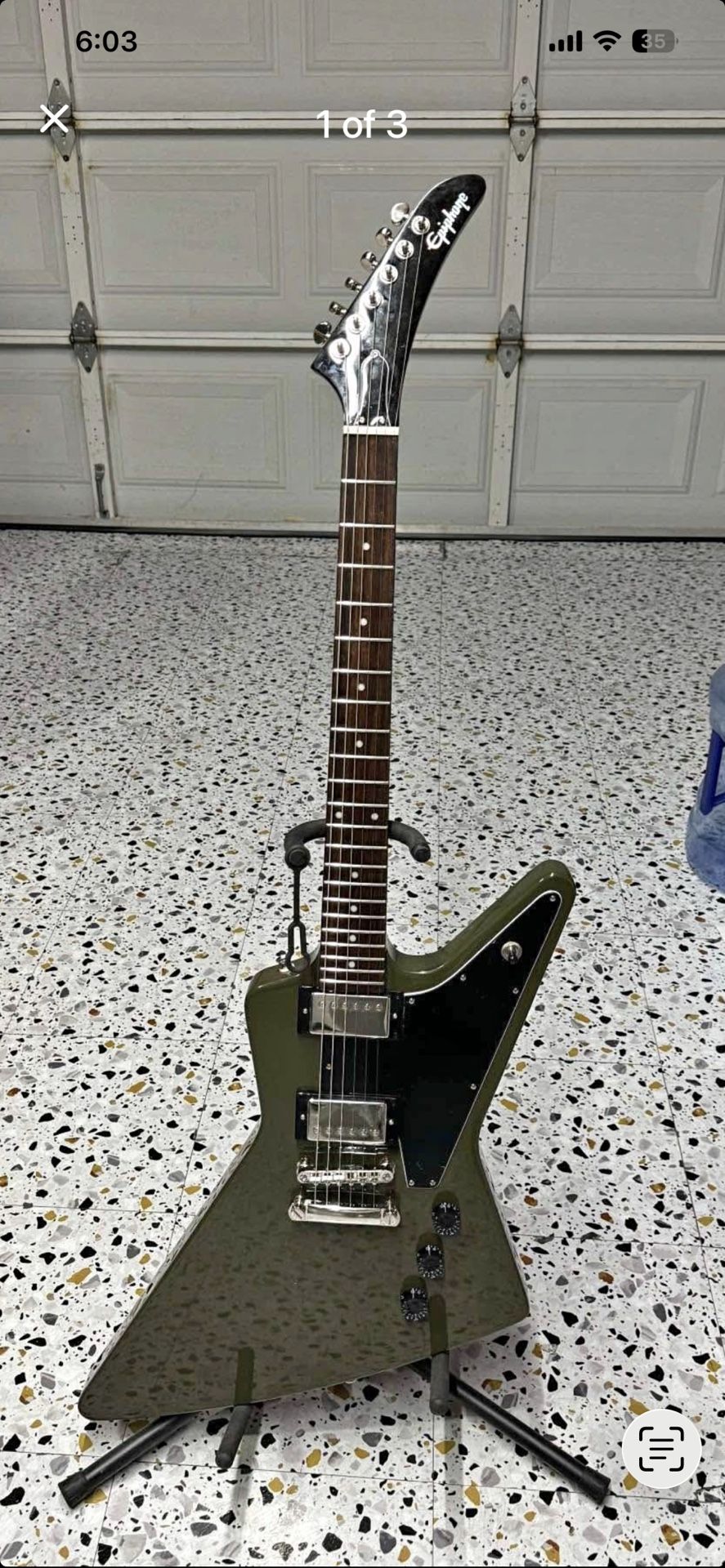 TRADE-Epiphone Explorer - Limited Edition Designer Series Olive Drab