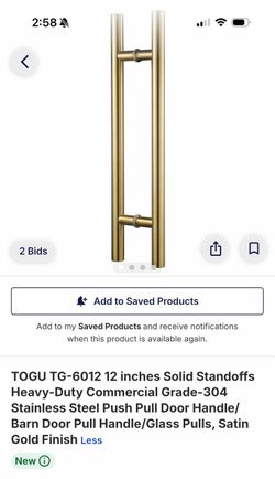 TOGU TG-6012 Satin Gold Door Pull Handle