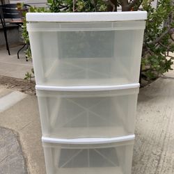 Gracious Living 3-Drawer Organizer Plastic Drawer Storage