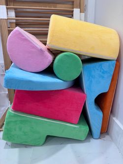 Kids climbing blocks