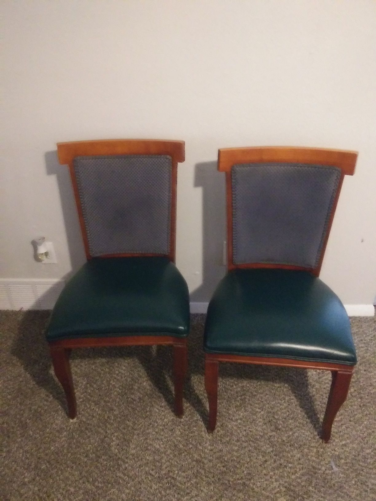 Wooden blue chairs (2 left)